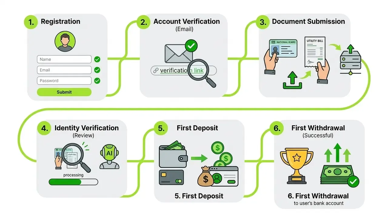 Deltin7 user registration and authentication flow